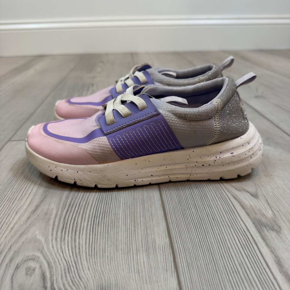 Hey Dude Sirocco Play Ombre Pink Lilac Glitter Sneakers Girls J4 42061-6XL